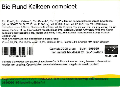 Rund kalkoen 10x500