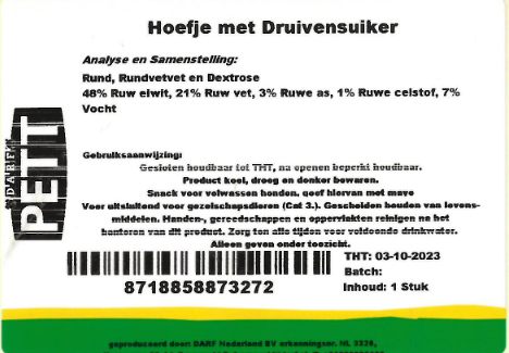 Hoefje suiker