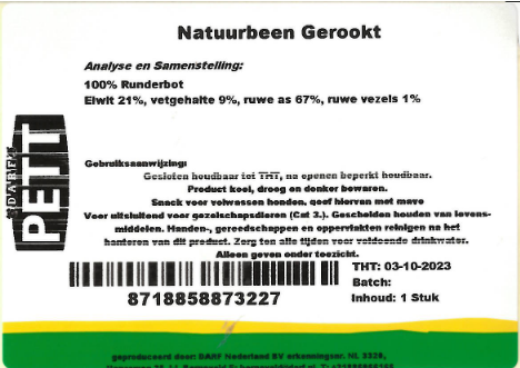 Natuurbeen Gerookt