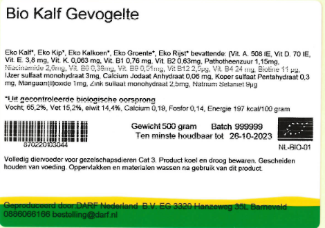 Kalf gevogelte 500